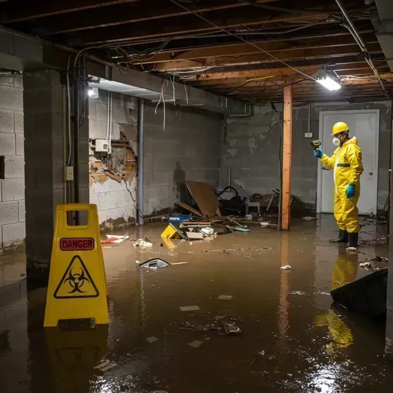 Flooded Basement Electrical Hazard in Lexington, NE Property